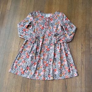 Mini Boden Multicolor Floral Long Sleeve Dress